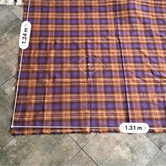 Plaid blanket scarf / wrap - Picture 2 of 5